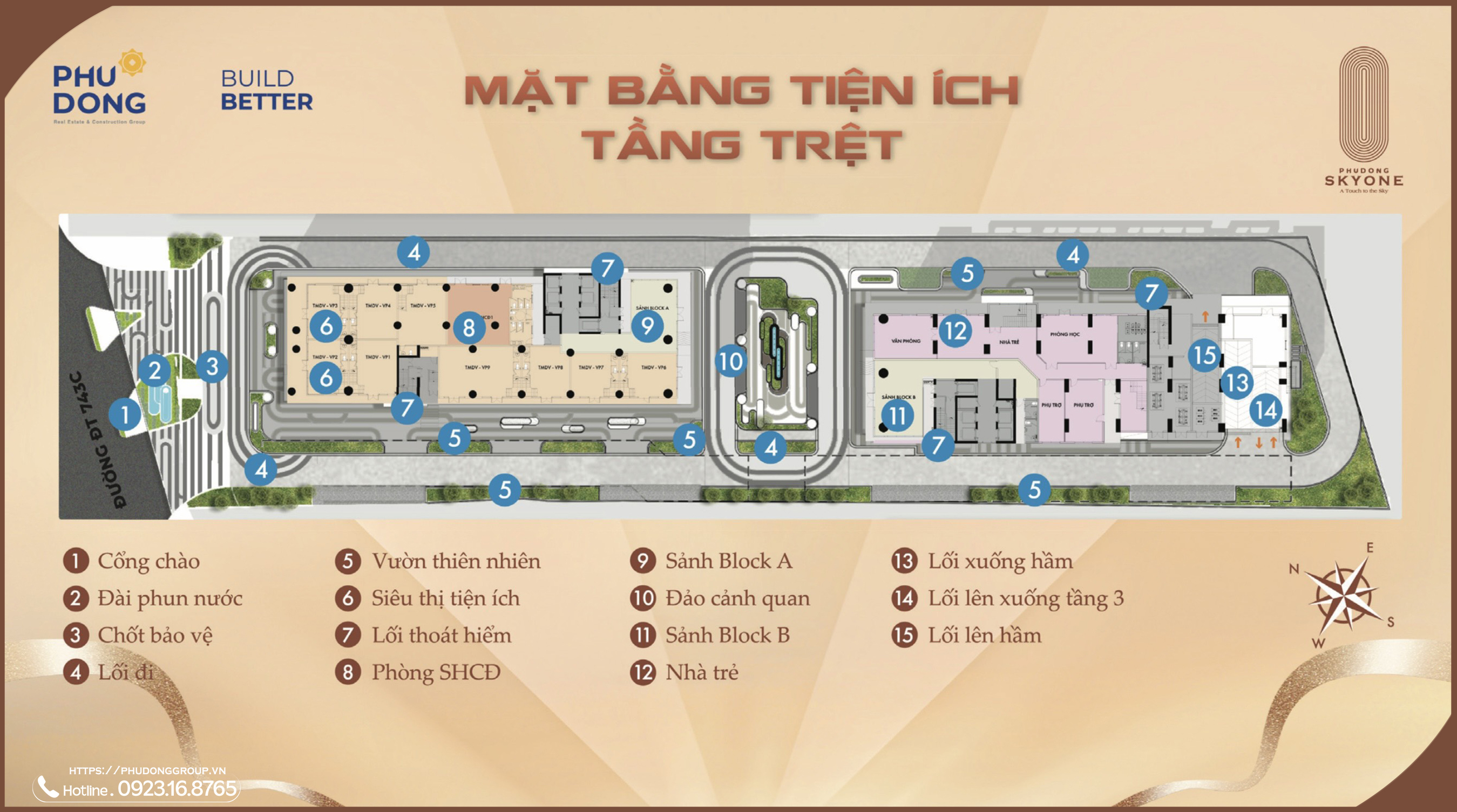 tiện ích tầng trệt